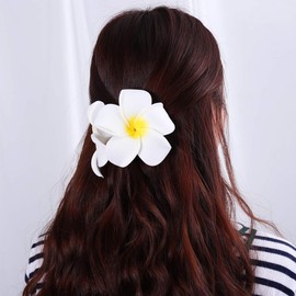 minkissy 12Pcs Plumeria Haarklammern 3. 5In Hibiscus Haar Barrettes Hawaiianische Kopfbedeckung Haarzubehör Für Strand Luau Party Hochzeitsfrauen Mädchen Mädchen