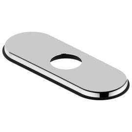 Derengge 4 Inch Bathroom Escutcheon Hole Cover, Faucet Deck Plate,1 Hole or 3 Hole Centerset Faucet Parts,RP-1063-CP,Polished Chrome Finished