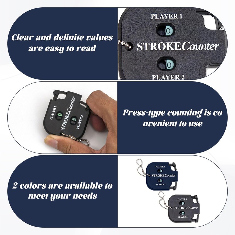 Eophmi Golf Score Counter 2pcs Portable Golf Shot Counter with