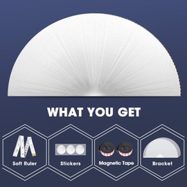 Half Circle Window Shade,Arch Window Curtain Blackout for Indoor Windows,Half Moon Window Shade No Drill Cellular Shades for Windows Thermal Insulated UV Protection Radius 36" White