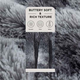 Bedsure GentleSoft Fluffy Fuzzy Faux Fur Throw Blanket for Couch, Soft Sherpa Fleece Cozy Gifts for Women, Plush Bed Blanket Christmas Room Decor for Men, Thick Warm Minky Teen Gifts Winter Bedding