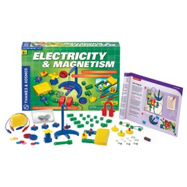 Thames & Kosmos Electricity & Magnetism Science Kit | 62 Safe Experiments Investigating Magnetic Fields & Forces for Ages 8+ | Assemble Electric Circuits with Easy Snap-Together Blocks