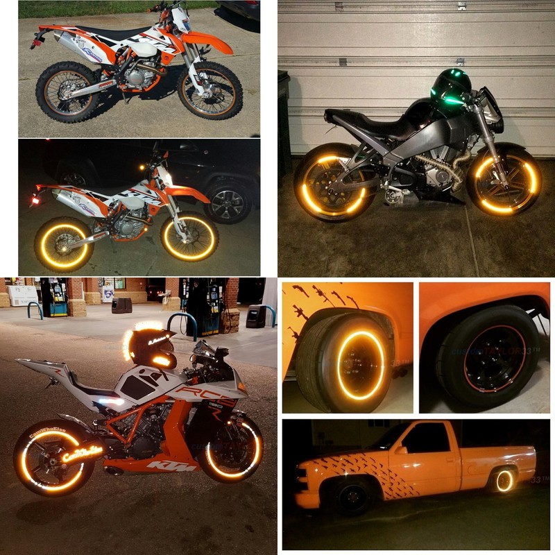 customTAYLOR33 Orange High Intensity Grade Reflective Copyrighted Safety Rim Tapes