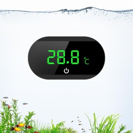 Wireless Digital Fish Tank Thermometer, Aquarium Thermometer with Touch Stick and LED Display – Temperature Monitoring for Aquariums, ±0.1°C – Essential Aquarium Accessory