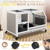 Ketive Rabbit Hutch Indoor - Weatherproof, Multi-Level, Easy Assembly, Lockable,