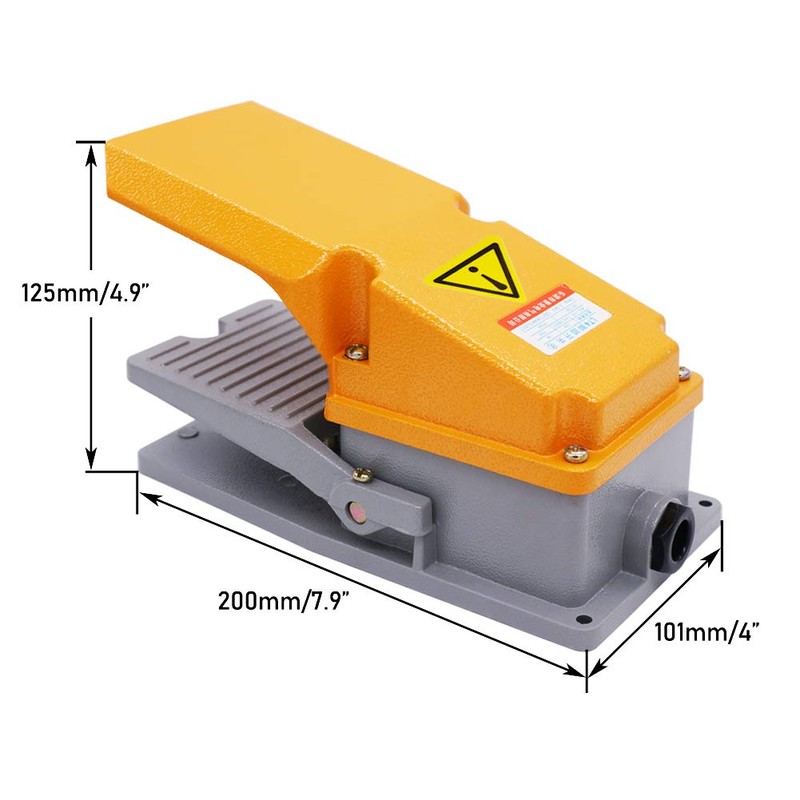 mxuteuk Electric Foot Pedal Switch 380V AC 15A High Performance