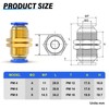 TAILONZ PNEUMATIC 4 mm OD Straight Through Baffle Quick Insertion