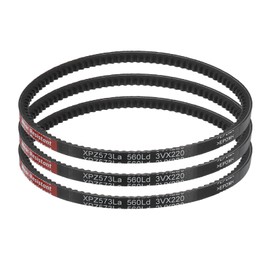 sourcing map 3pcs XPZ560 EPDM V-Belt, wedge Section Cut Edge Cogged Industrial Rubber V Belt 10mm Width x 560mm Pitch Circumference