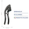 PARODI & PARODI - Manual Garlic Press Aluminum Easy to