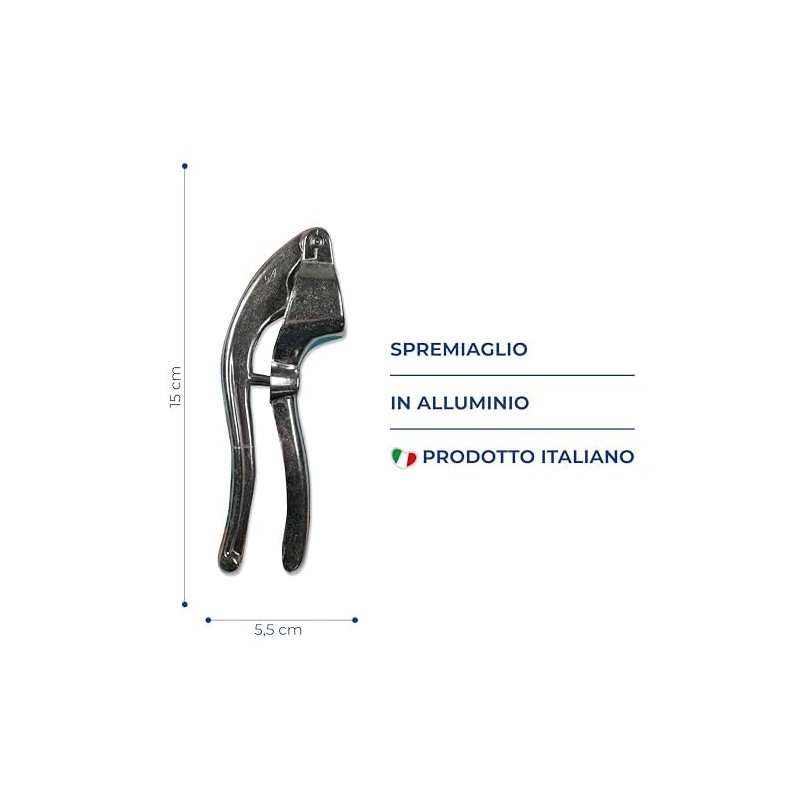 PARODI & PARODI - Manual Garlic Press Aluminum Easy to