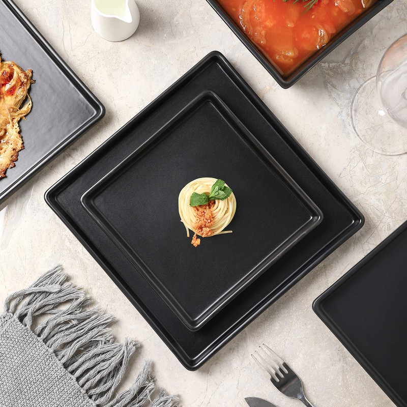 Stone lain Grace Stoneware Appetizer Plate Set, Includes 4 Plates,