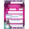 JuNa-Experten 6 Invitation Cards Birthday VIP Invitations Disco Party Adults