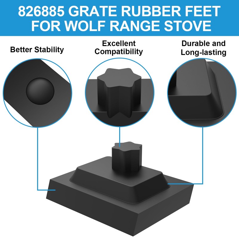 WB02X24790 Grate Rubber Feet for GE Gas Stove Parts, Rubber