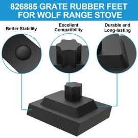 WB02X24790 Grate Rubber Feet for GE Gas Stove Parts, Rubber Grate Bumpers Stove for GE Range GE Oven GE Cooktop Replacement Parts, Suitable for GE Stove Grate Rubber Feet, 12 Packs