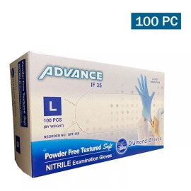 Advance Guantes De Nitrilo Azul Desechables (talla L) Advance