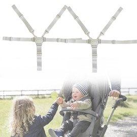 ZKSXOA Chair Harness, Baby High Chair Straps Grey Adjustable Baby Seat Belt 5 Point Harness Straps Safety High Chair Harness, High Chair Replacement Straps for Stroller High Chair Pram Buggy