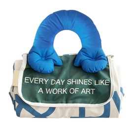 Waterproof Picnic Blanket | Extra Large Lawn Blanket wiht Cotton-Filled Handle - Quick Drying, Lightweight Sandproof Handy Mat Tote for Travel, Hiking, Music Festivals