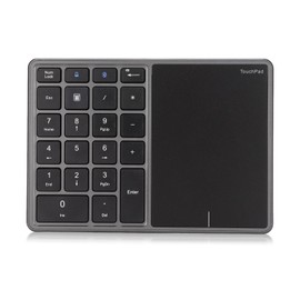 Yoidesu 22 Keys Numeric Keypad with Touchpad, 5.0/2.4G Touch Pad Number Pad, Type C Portable Numpad Financial Accounting with USB Receiver for Laptop