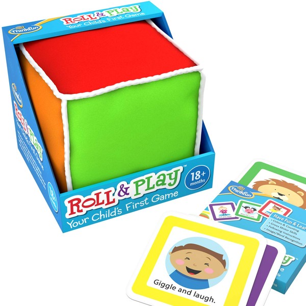 Think Fun Roll and Play - Your Child's First Game! Award Winning and Fun Toddler Toy for Parents and Kids 18 Months and Older, Multicolor