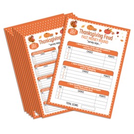 Xenseou Thanksgiving Feud Game, Fun Thanksgiving Party Games, Thanksgiving Games for Adults, Family Feud Quiz Holiday Games for Groups WSJ-TXSC01