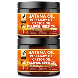 Okaga Batana Oil for Hair Growth, All-in-One Blend with Batana, Rosemary, Castor & Pumpkin Seed Oils, Pure & Unrefined, Softens, Smooths, Strengthens, Adds Shine, Clean Beauty for All Hair Types (2PK)