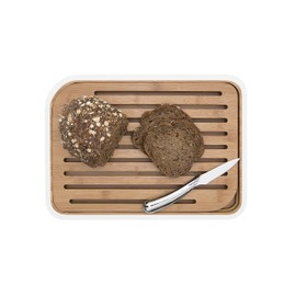 Pebbly Brotschneidebrett, Bamboo, Weiß, Einzigartig