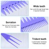 Pack of 4 Wide Comb, Double Sided Wide Coarse Tooth
