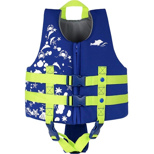 IvyH Children's Swimming Vest – Neoprene Flotation Vest Aid Swim Vest for Boys Summer Water Sports/Blue L