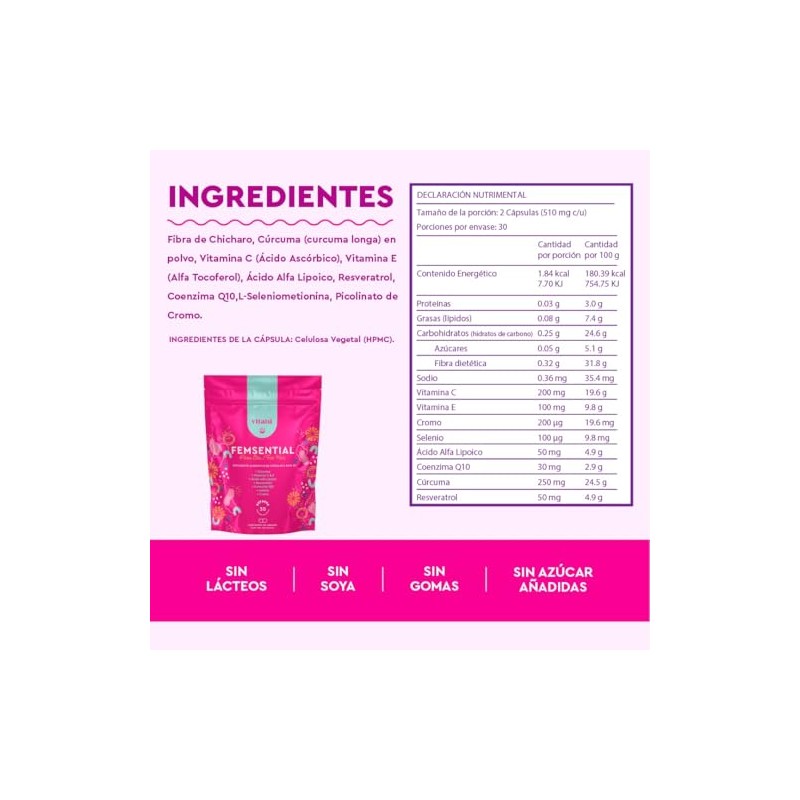 VITATÚ VITALICIOUS NUTRITION - Kit para ella Plus | Inositol+Femsential+Ovalance