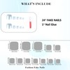 IMRAIN Blue Press on Toenails Short Square Fake Toe Nails