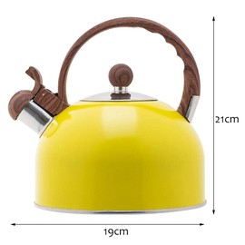 Whistling Kettle, 2.5L Stainless Steel Cooktop Kettle with Handle, Travel Camping Whistling Kettle for Gas Stove