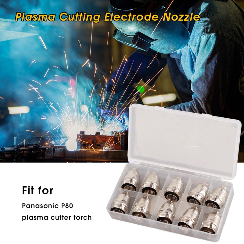 P80 Plasma Cutter Torch Electrode Nozzle Combination Set 20pcs (1.5mm