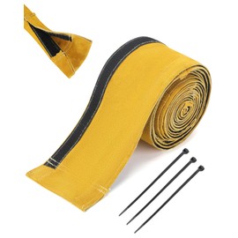 Holulo TIG Welding Torch Cable Cover, Leather Welding Cable Sleeve with Adjustable Velcro Closure, Heat Resistant Welding Hose Cover for MIG Plasma 3.6M（11.8 FT)
