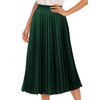 DRESSTELLS Pleated Midi Skirts for Women, Aline Long High Elastic