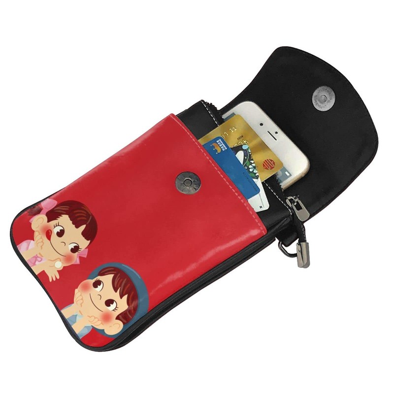 Candy Milk Girl Anime Popular, Poko-chan, Smartphone Pouch, Genuine Leather,