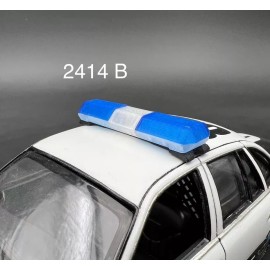 Non-operating Lightbar 1/24 25 Scale Clear Blue Code 3 MX7000 Lightbar W Internal Lens Police Sheriff