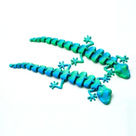 3D Printed House Lizard Ornament,Articulated Wall Gecko Flexible Joint Models