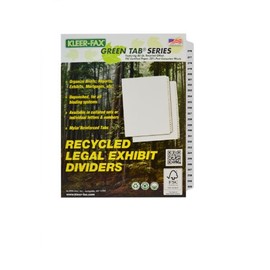 Kleer-Fax Letter-Size Index Dividers, Collated Numbered Sets, Side Tab, 1/25th Cut, 1 Set per Pack, White, 276-300 (91912)