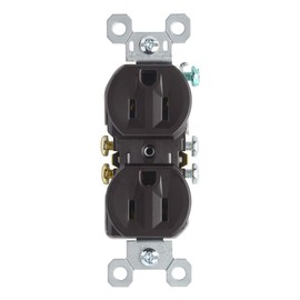 Legrand Pass & Seymour 3232CC30 15 Amp 125V Residential Grade Duplex Receptacle Outlet, Brown (1 Count)