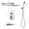 LCEVCGK Shower Faucet Set Complete with Tub Spout Shower System