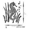 Seahorse Stencil - 19 x 21.5cm (L) - Reusable Sea