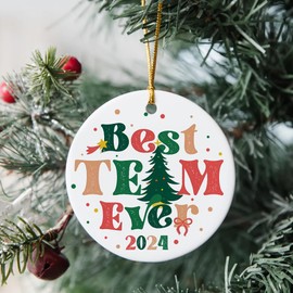 Best Team Ever Christmas Ornaments - Appreciation Gifts for Coworkers & Employees - Team Gifts for Employees - Coworkers Christmas Ornaments 2024 - Team Gifts, Group Gifts for Coworkers (A5)