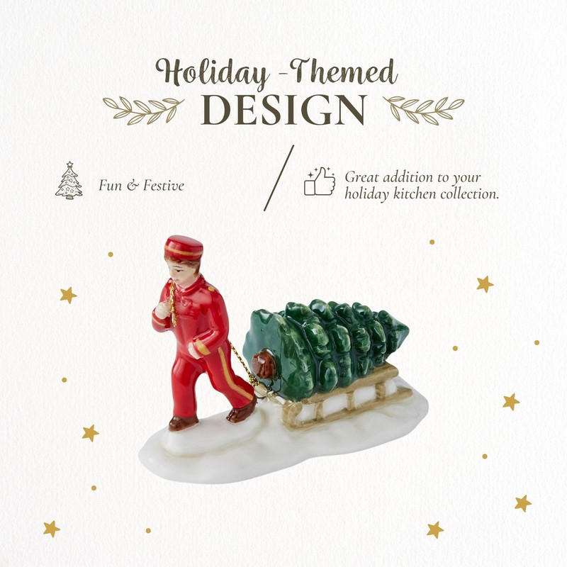 Spode Christmas Tree Miniature Village Figural Decoration, LED Lighted Christmas