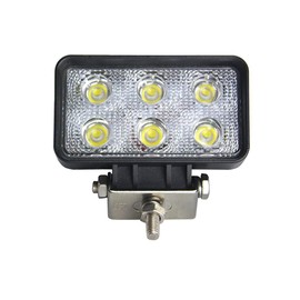 BRIGHTUM 18 W LED Work Light White 12 V 24 V Floodlight Reflector Work Light Headlight Work Light Offroad SUV UTV ATV Work Lamp Tractor Excavator (Pack of 8)