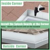 Memrita 4 Pcs Gutter Valley Splash Guards Roof Rain Diverter,Aluminum