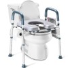 Toilet Seat Riser for Seniors, Adjustable Height & Width, 400lb