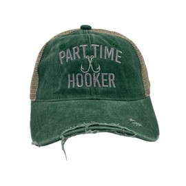 Part Time Hooker Hat Funny Fishing Graphic Novelty Trucker Cap Funny Hats Fishing Funny Sarcastic Novelty Hats for Men Trucker Standard