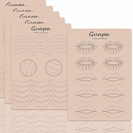 Pack of 4 Practice Skin for Lip Tint and Lip Blush, Artificial Skin, Training Pad for Semi-Permanent Lip Makeup Beginners (4 Pieces Beige Pad)