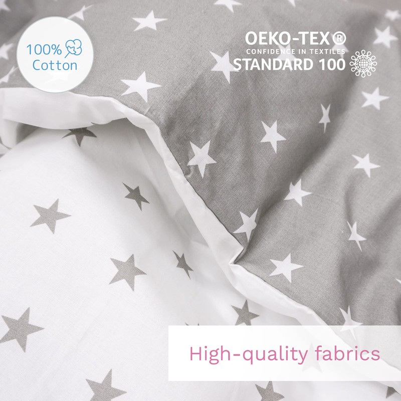 5 Piece Baby Bedding Duvet Pillow with Covers & Jersey