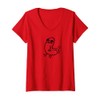 Women's Dickbutt Meme Shirt V-Neck T-Shirt, red